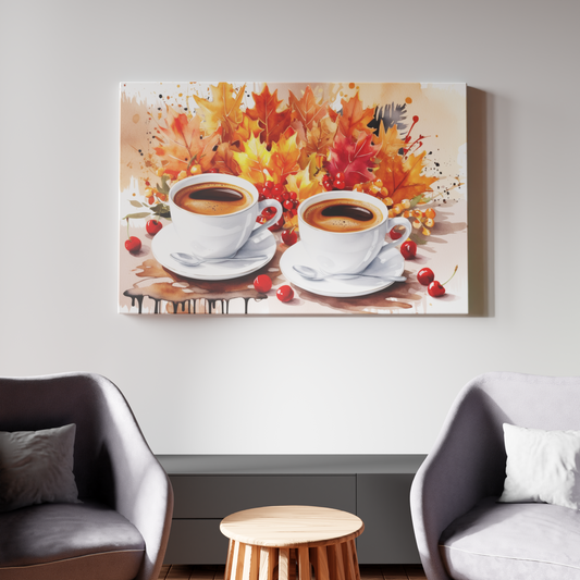 Autumn Aroma: Coffee & Crimson Leaves