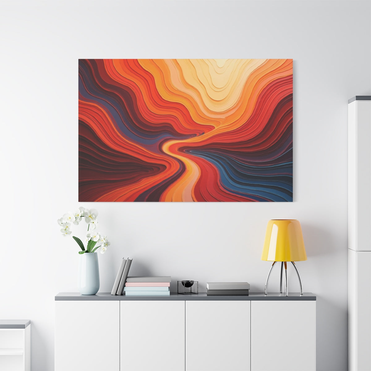 Flow of Fiery Hues