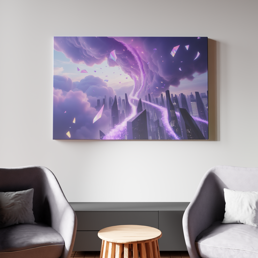 Violet Vortex Over Metropolis