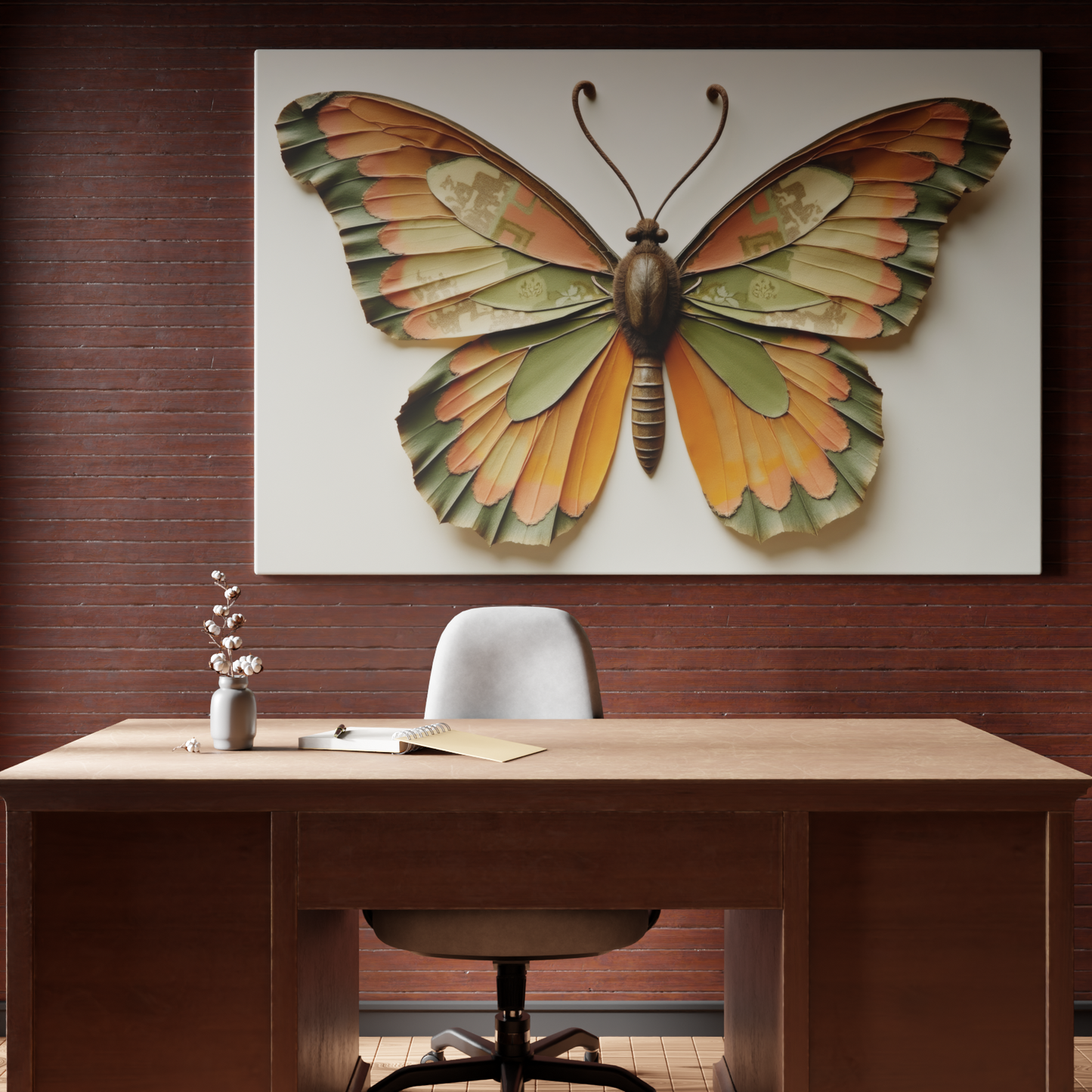 Vintage Elegance: Woven Butterfly