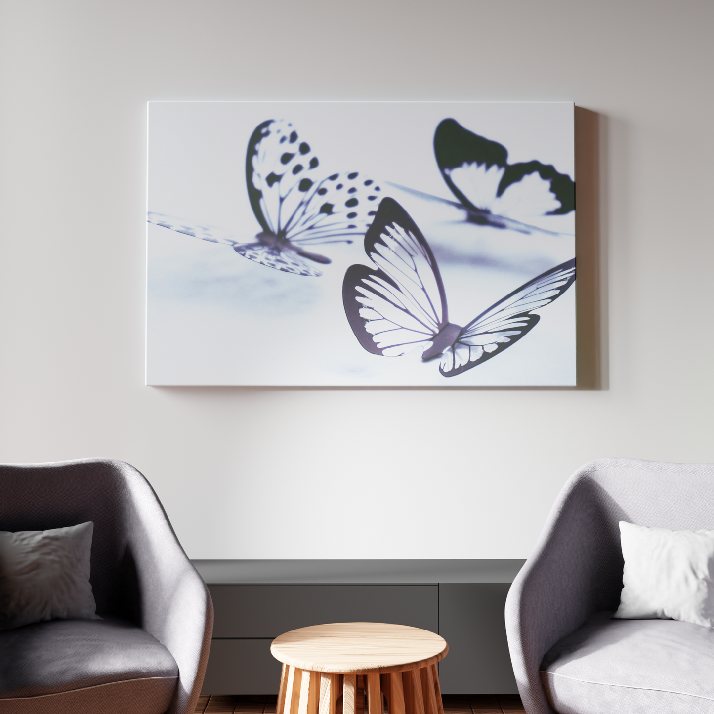 Monochrome Butterfly Dance