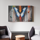 Vibrant Butterfly on Abstract Canvas