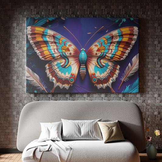 Vivid Mosaic Butterfly