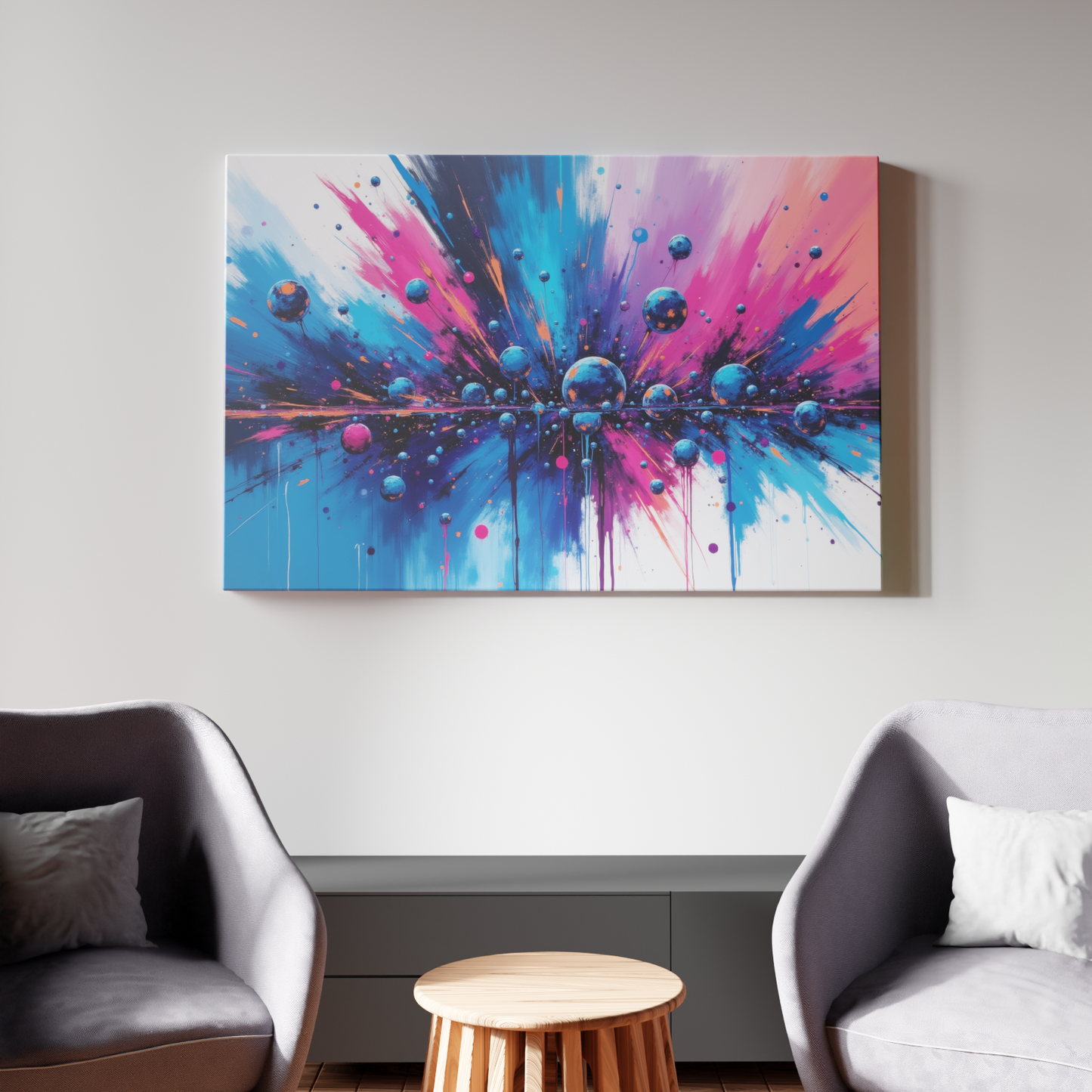 Explosive Collision of Colors and Spheres