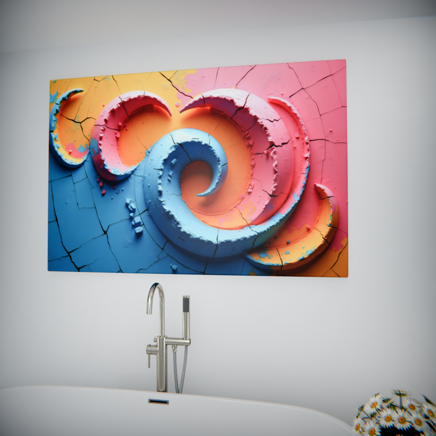 Cracked Swirls of Vibrant Change