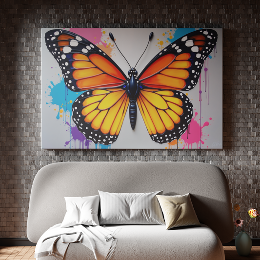 Vibrant Monarch Splatter
