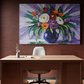 Vivid Blooms in a Midnight Vase