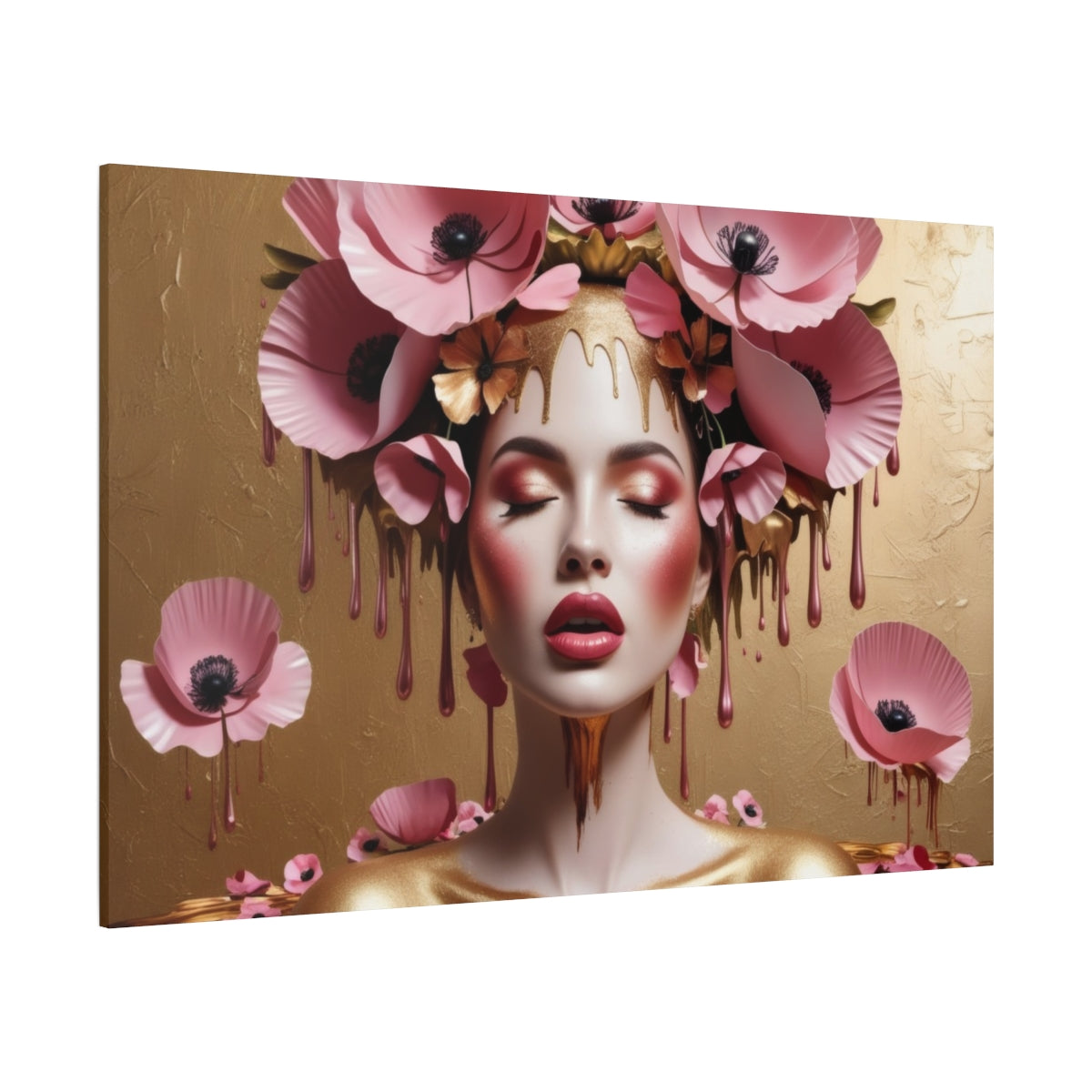 Golden Reverie: Blooming Dreams