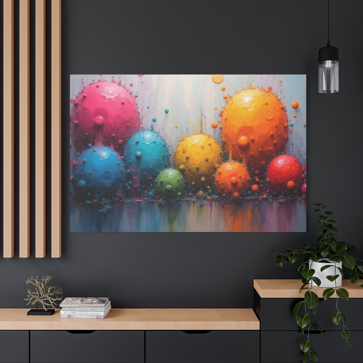 Burst of Colorful Spheres