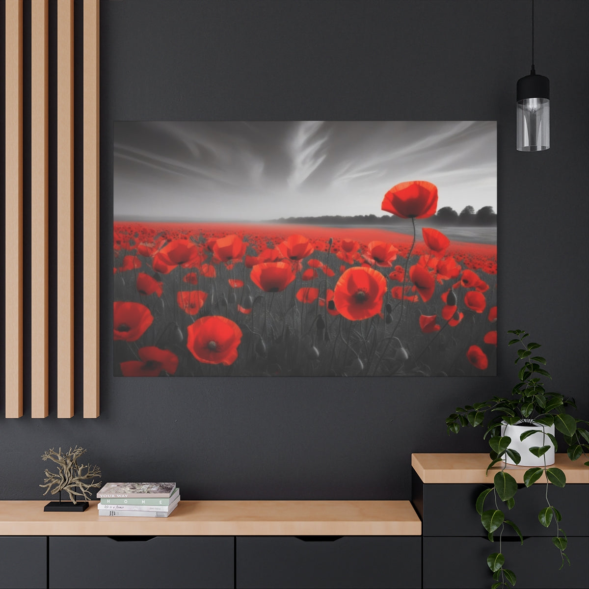 Poppies in Monochrome Dreamscape