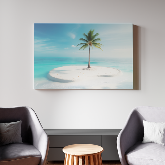 Solitary Serenity: Palm Oasis