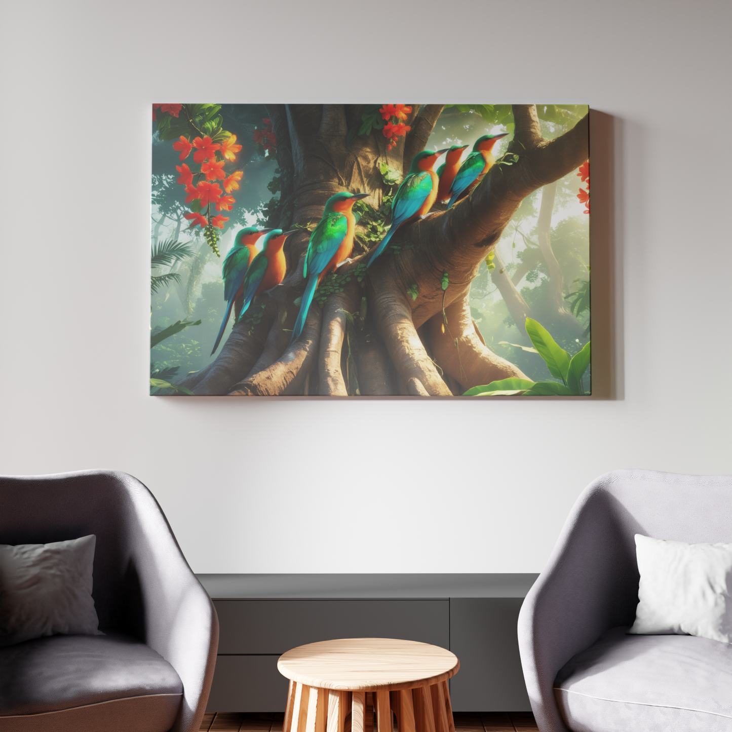 Vibrant Gathering in the Canopy
