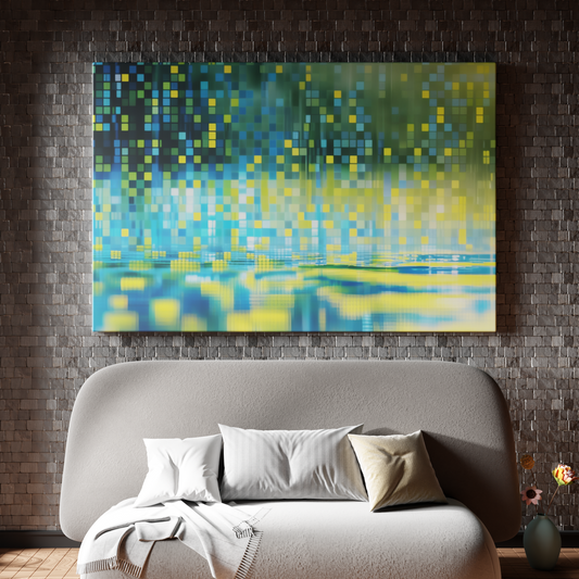 Digital Mosaic: A Splash of Neon