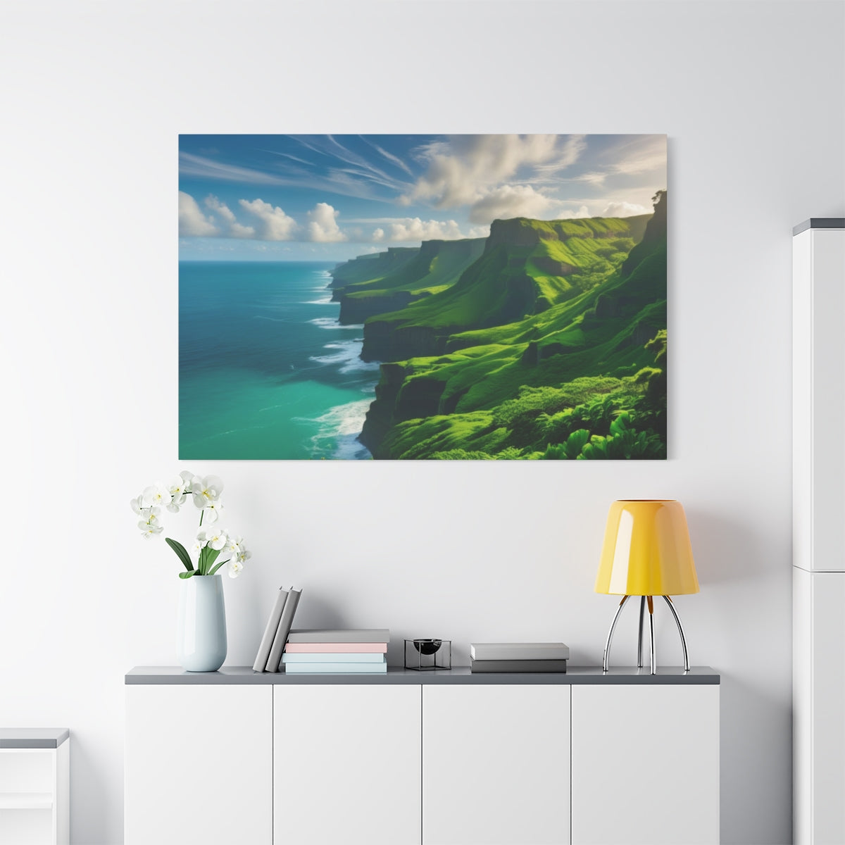 Emerald Cliffs Embrace the Ocean's Whisper
