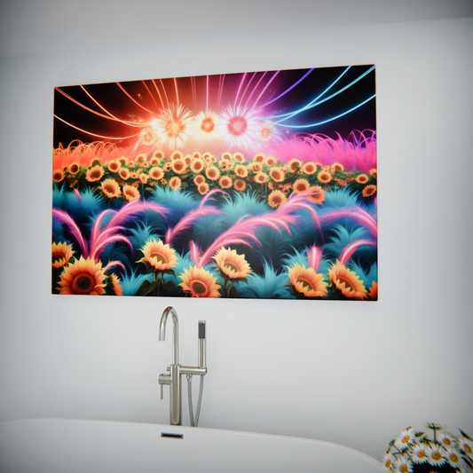 Neon Sunflower Symphony