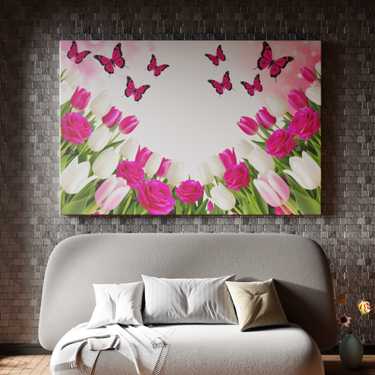 Floral Symphony of Butterflies