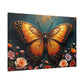 Golden Butterfly and Floral Symphony