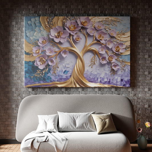 Blossoms of Gold and Lavender