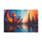 Cosmic Cityscape Reflections