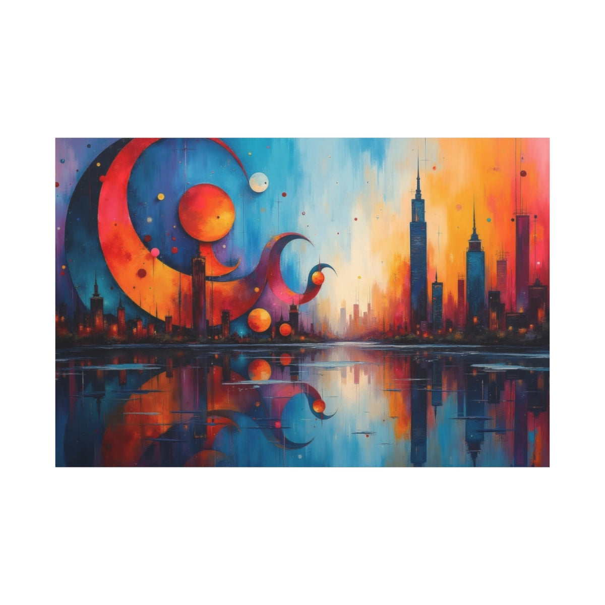 Cosmic Cityscape Reflections