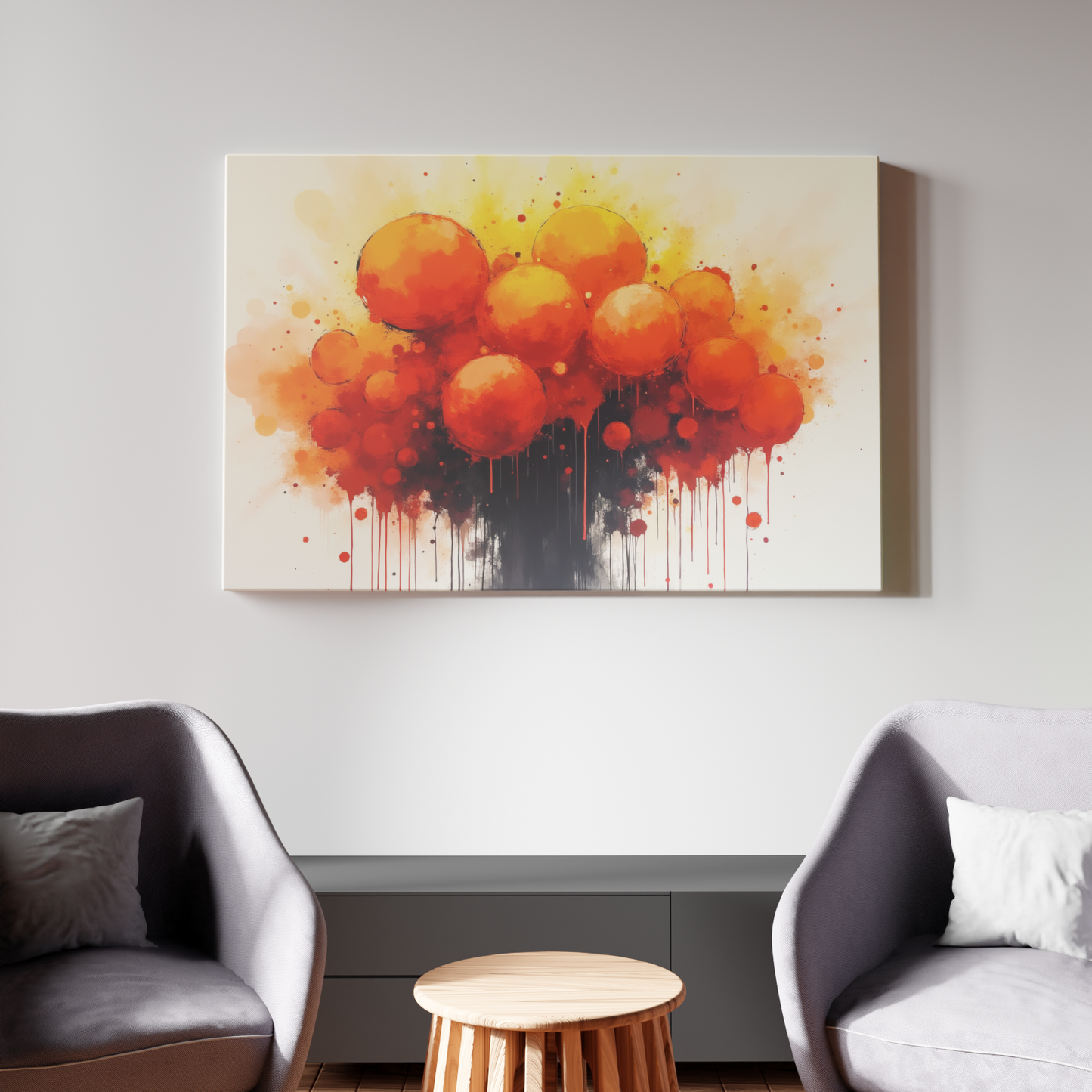 Eruption of Red and Orange