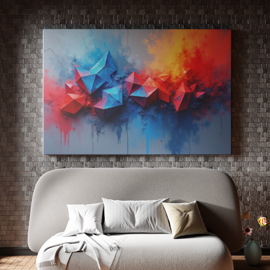 Geometric Clash: Blue and Red Dynamics