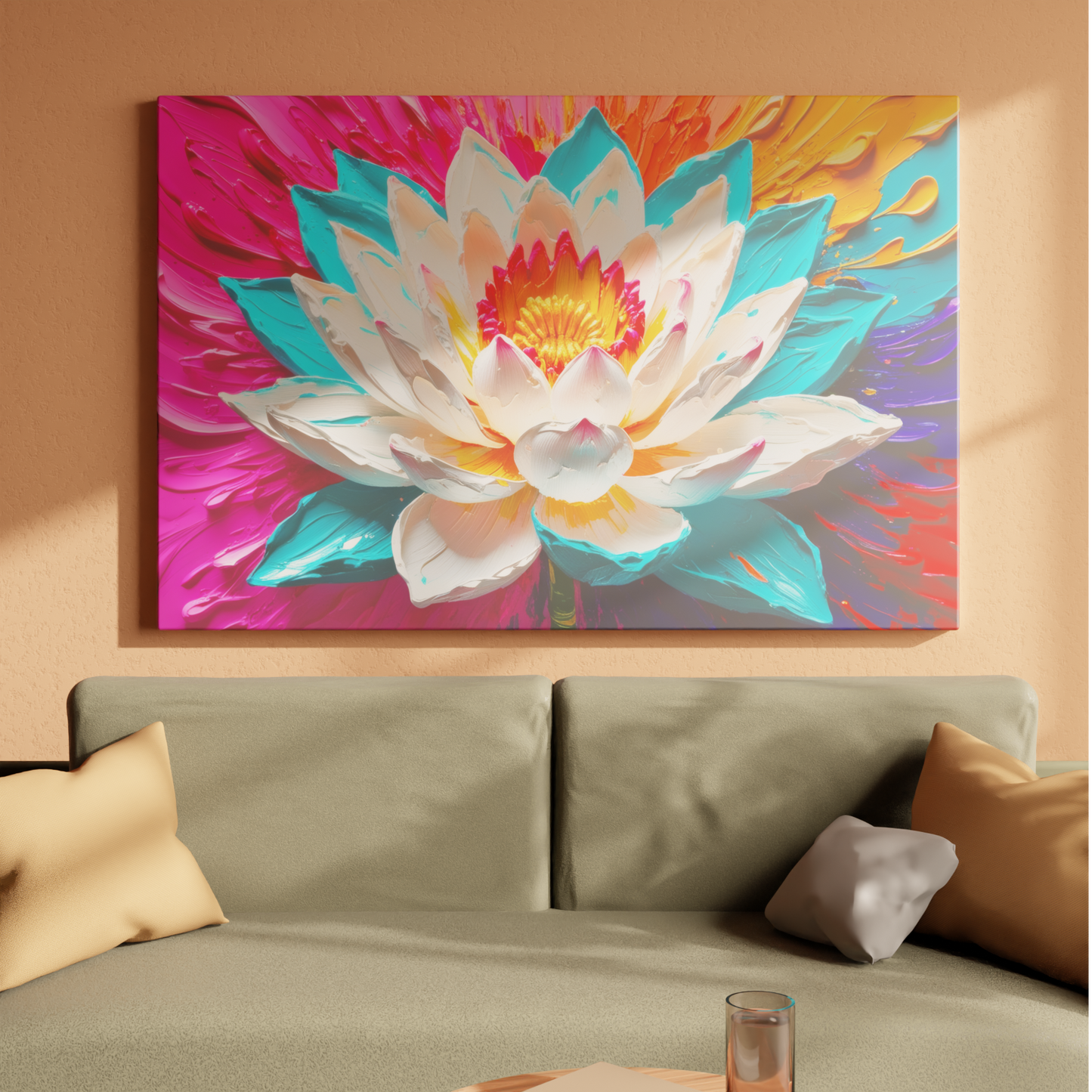 Eruption of Colors: Lotus in Full Bloom