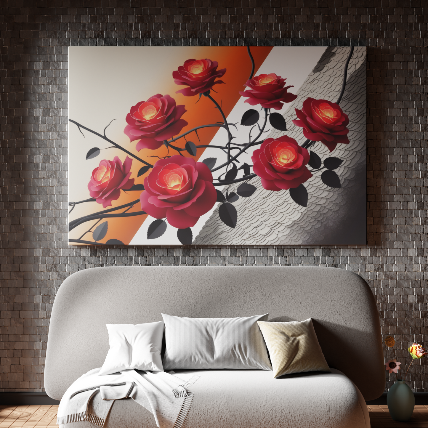 Crimson Blooms Against the Shadows
