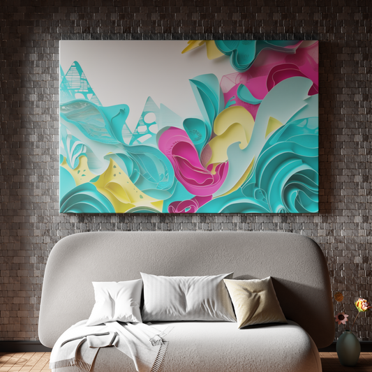 Waves of Colorful Paper Dreams