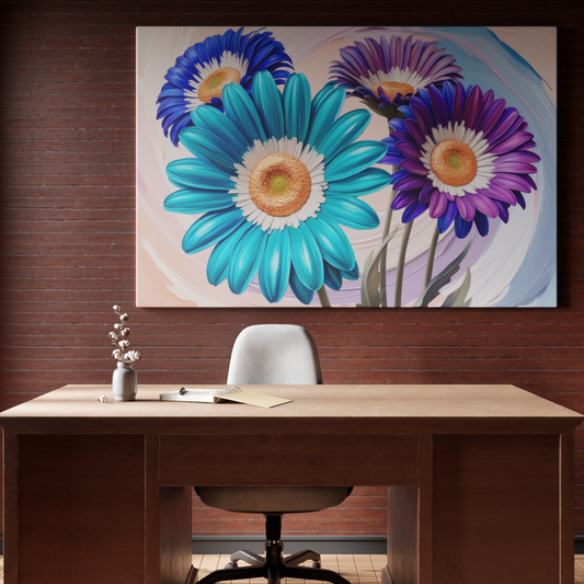 Vibrant Blossoms in Swirl