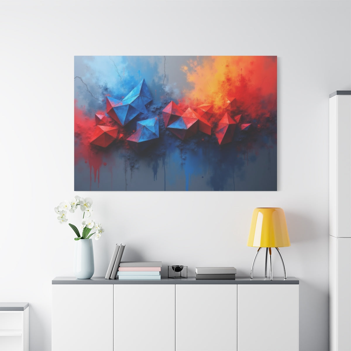 Geometric Clash: Blue and Red Dynamics
