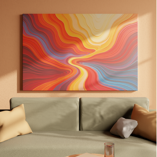 Flow of Fiery Hues