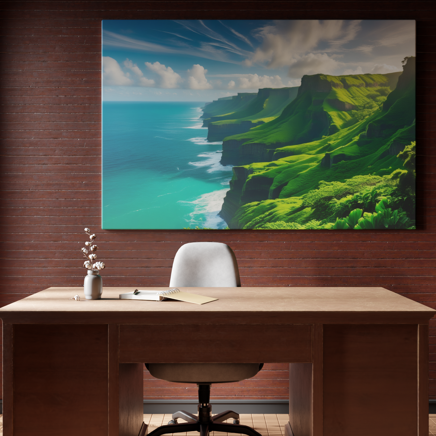 Emerald Cliffs Embrace the Ocean's Whisper