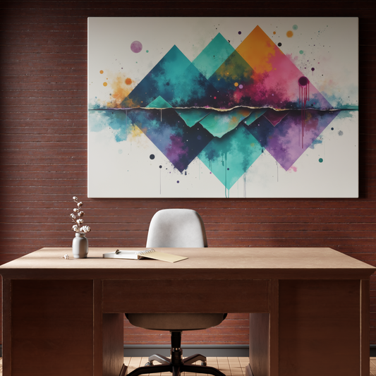 Vibrant Geometric Reflections