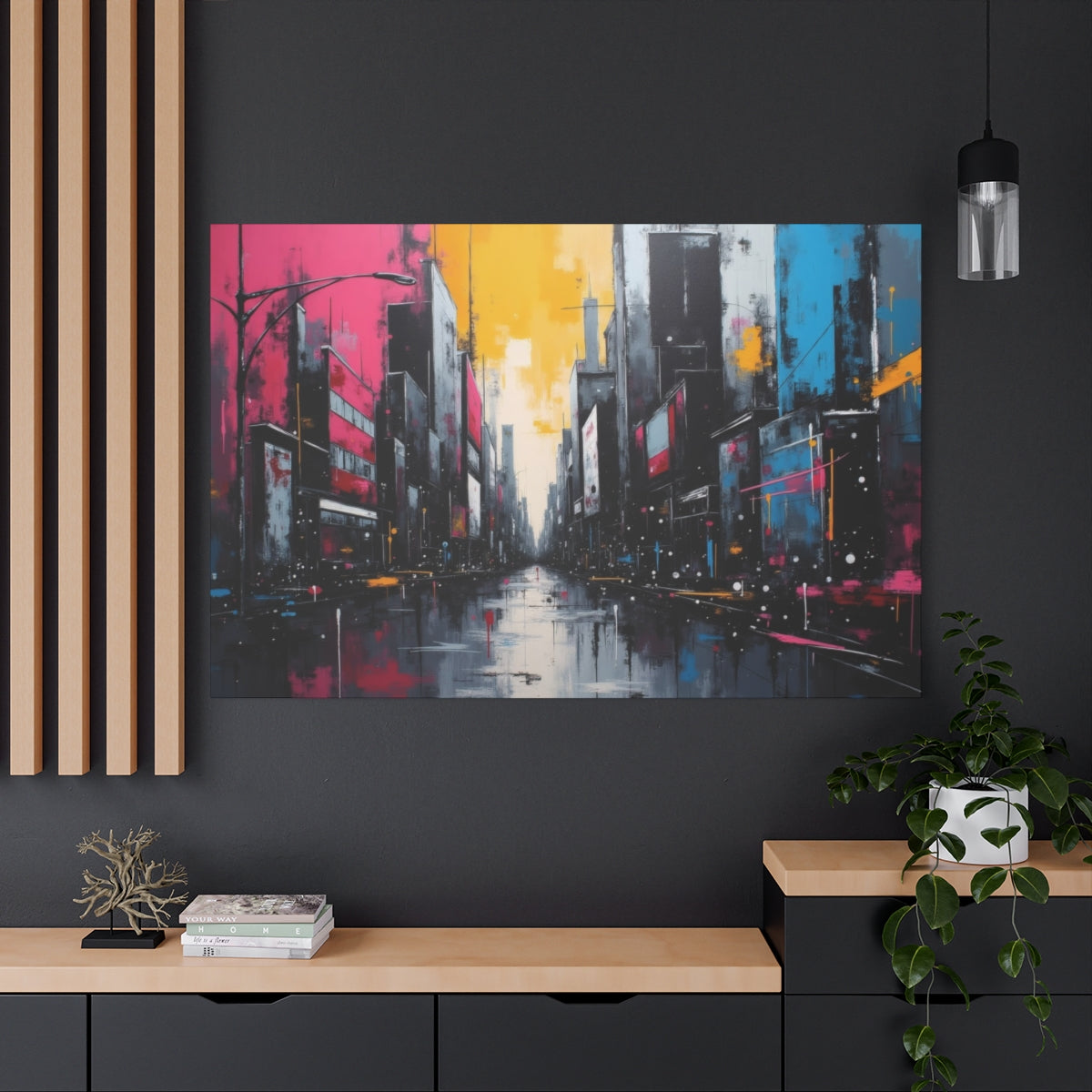 Neon Cityscape Reflections