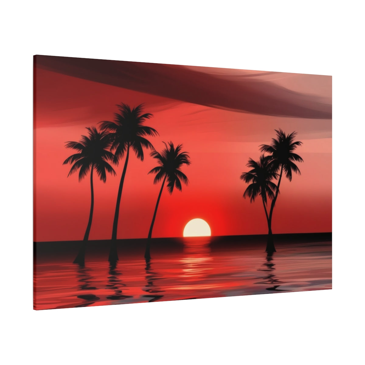 Crimson Sunset Oasis