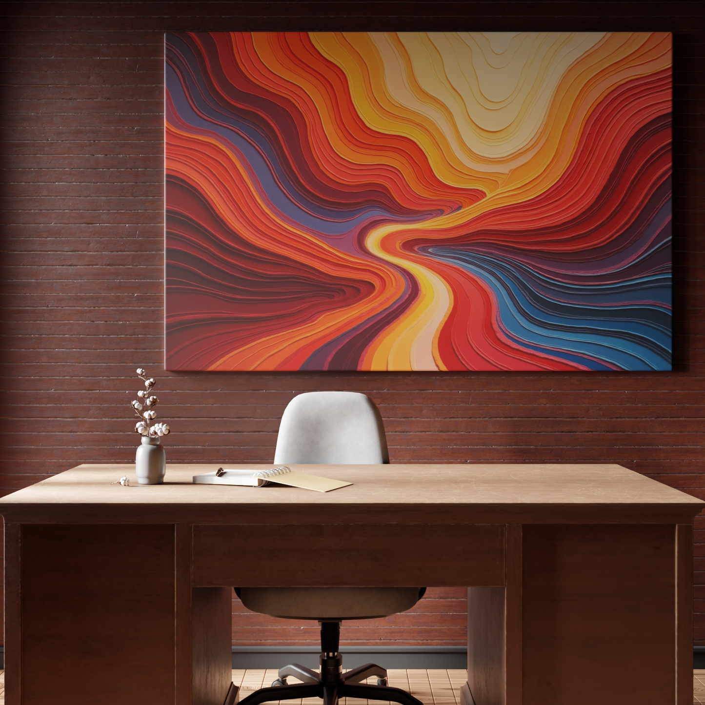 Flow of Fiery Hues