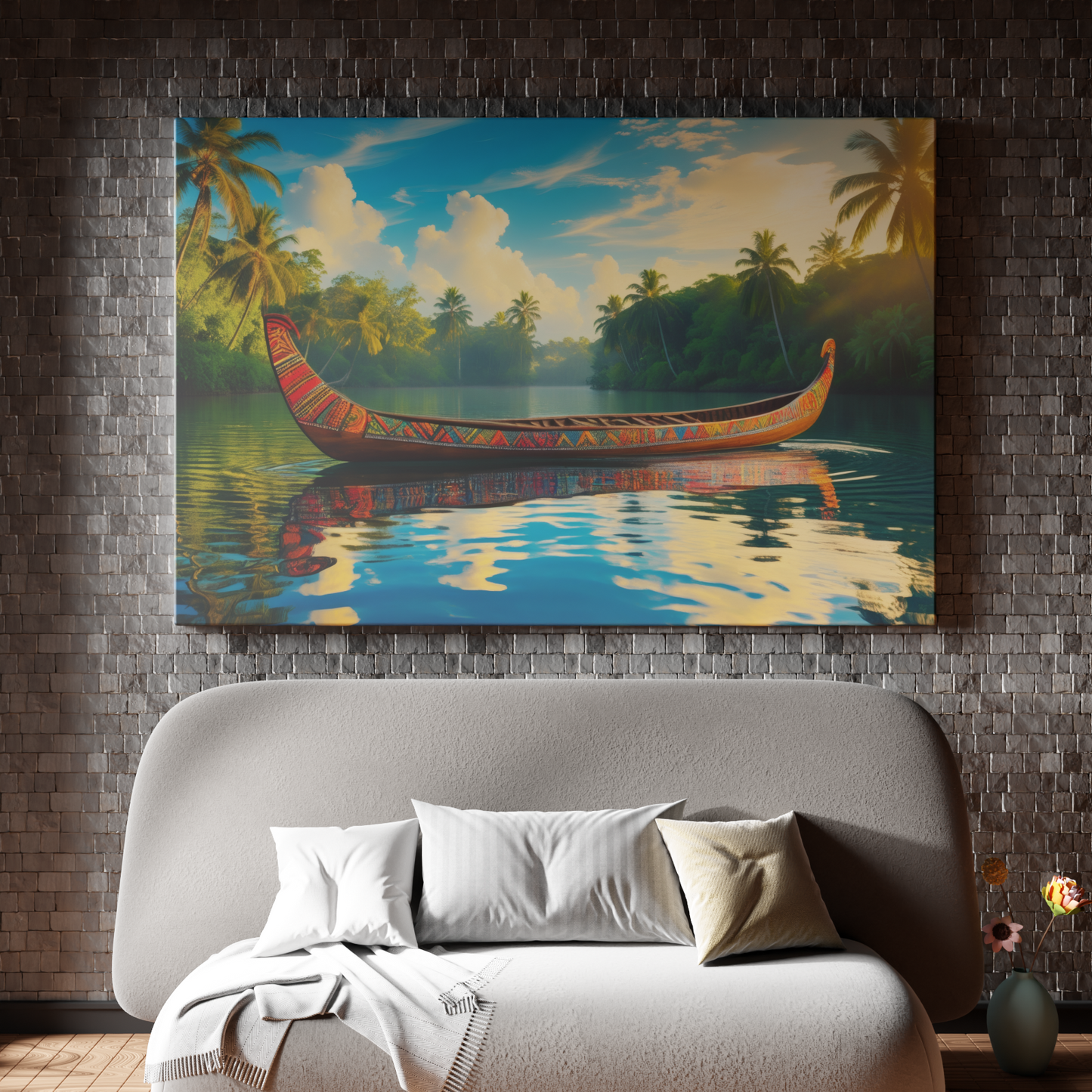 Tranquil Canal through Tropical Paradise