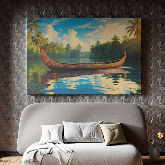 Tranquil Canal through Tropical Paradise