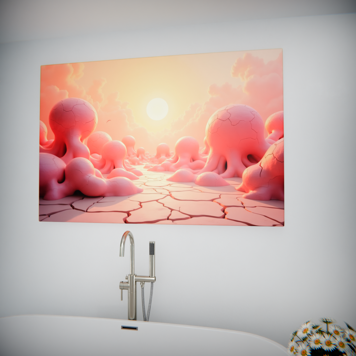 Surreal Sunset on the Pink Plains