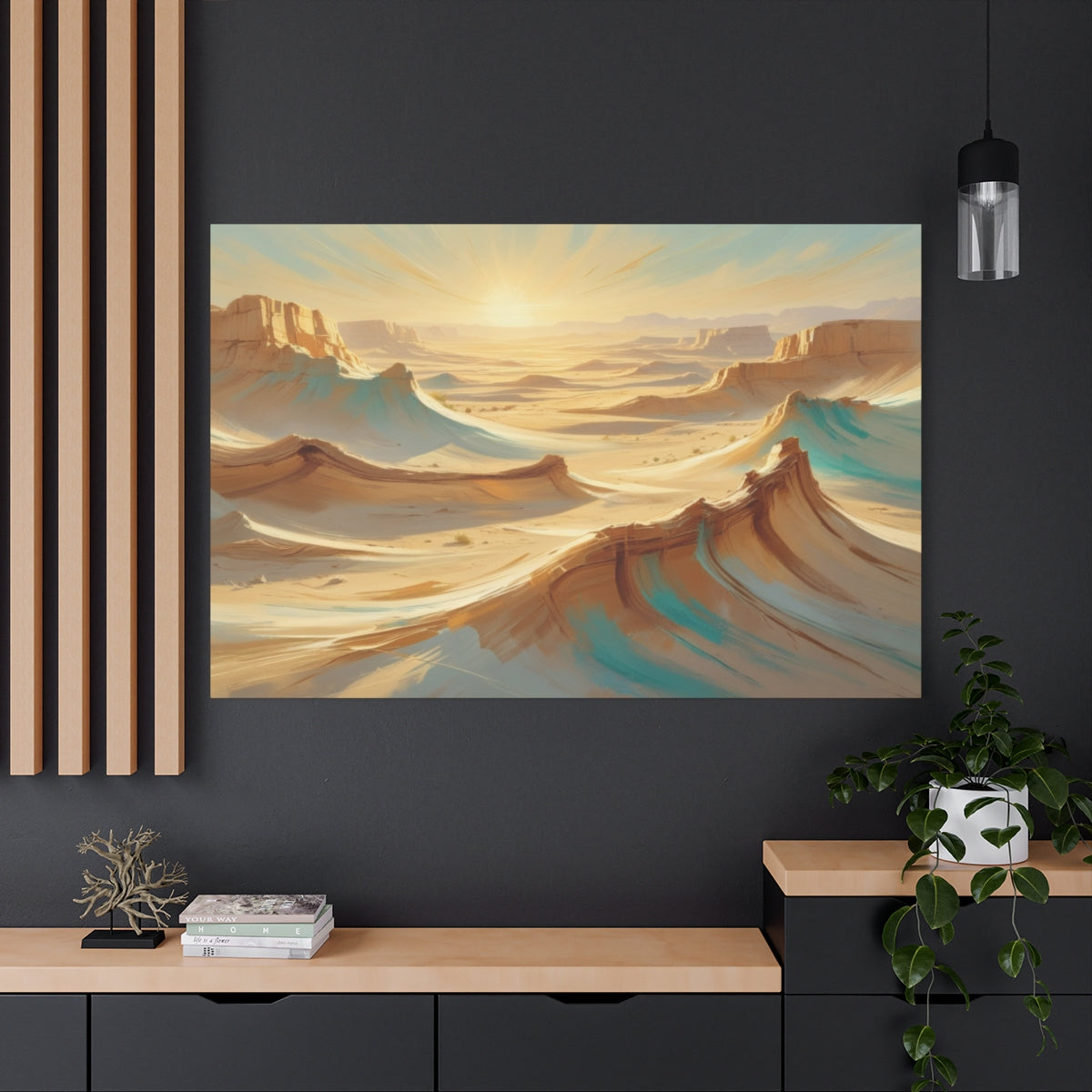 Sunlit Desert Waves