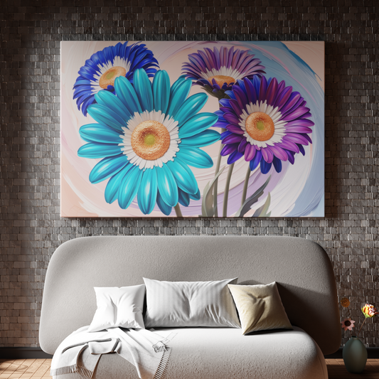 Vibrant Blossoms in Swirl