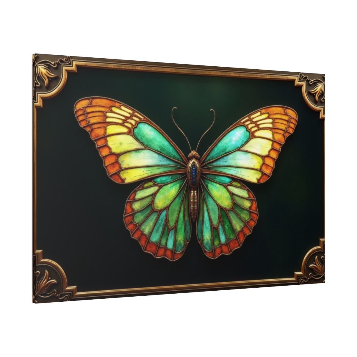 Ethereal Butterfly in Stained Glass