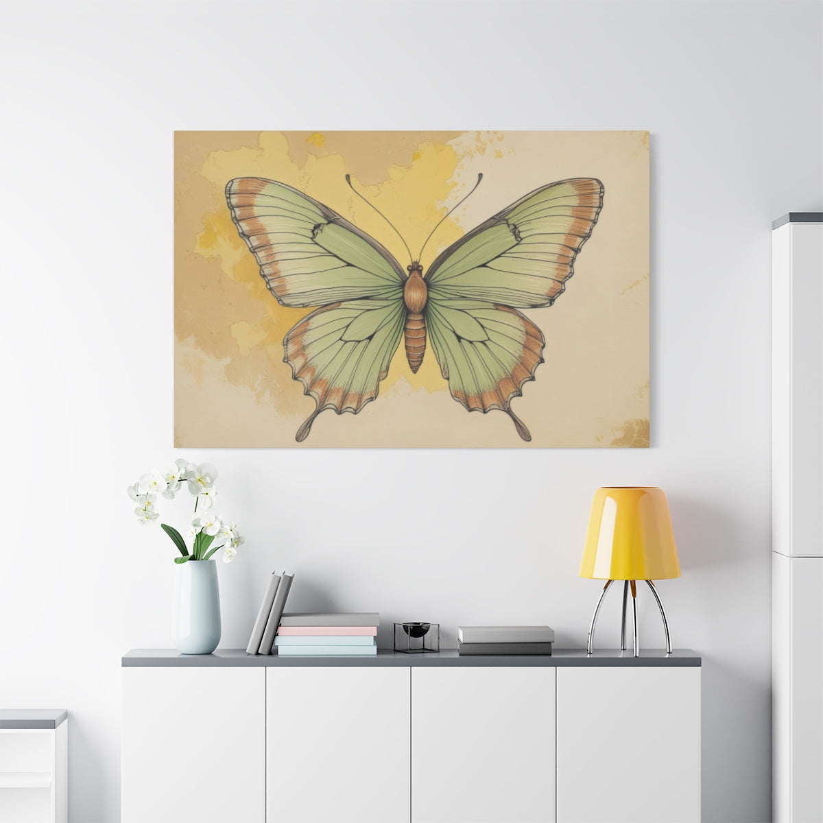 Ethereal Butterfly on Sunlit Canvas
