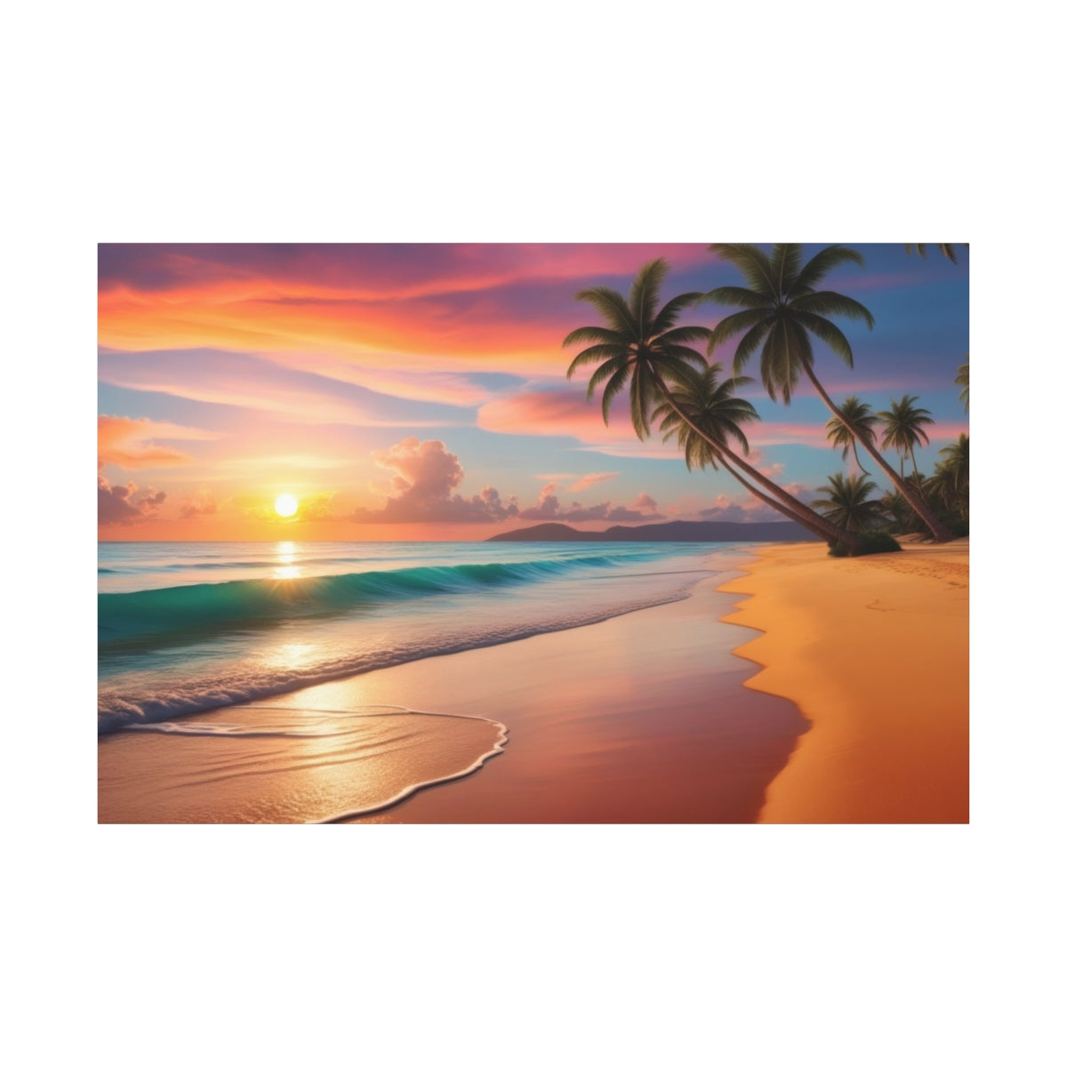 Tropical Tranquility: Sunset on the Shore