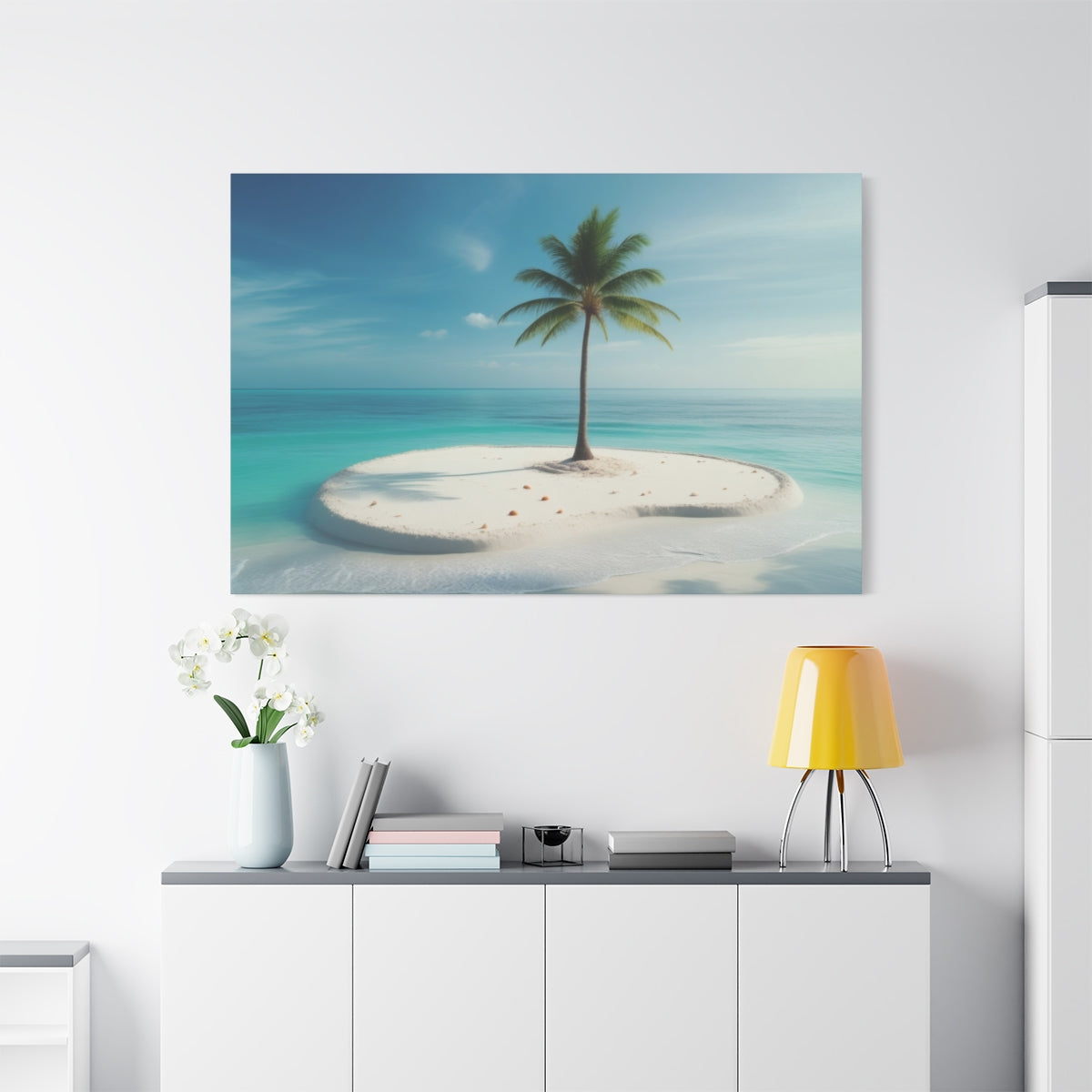 Solitary Serenity: Palm Oasis