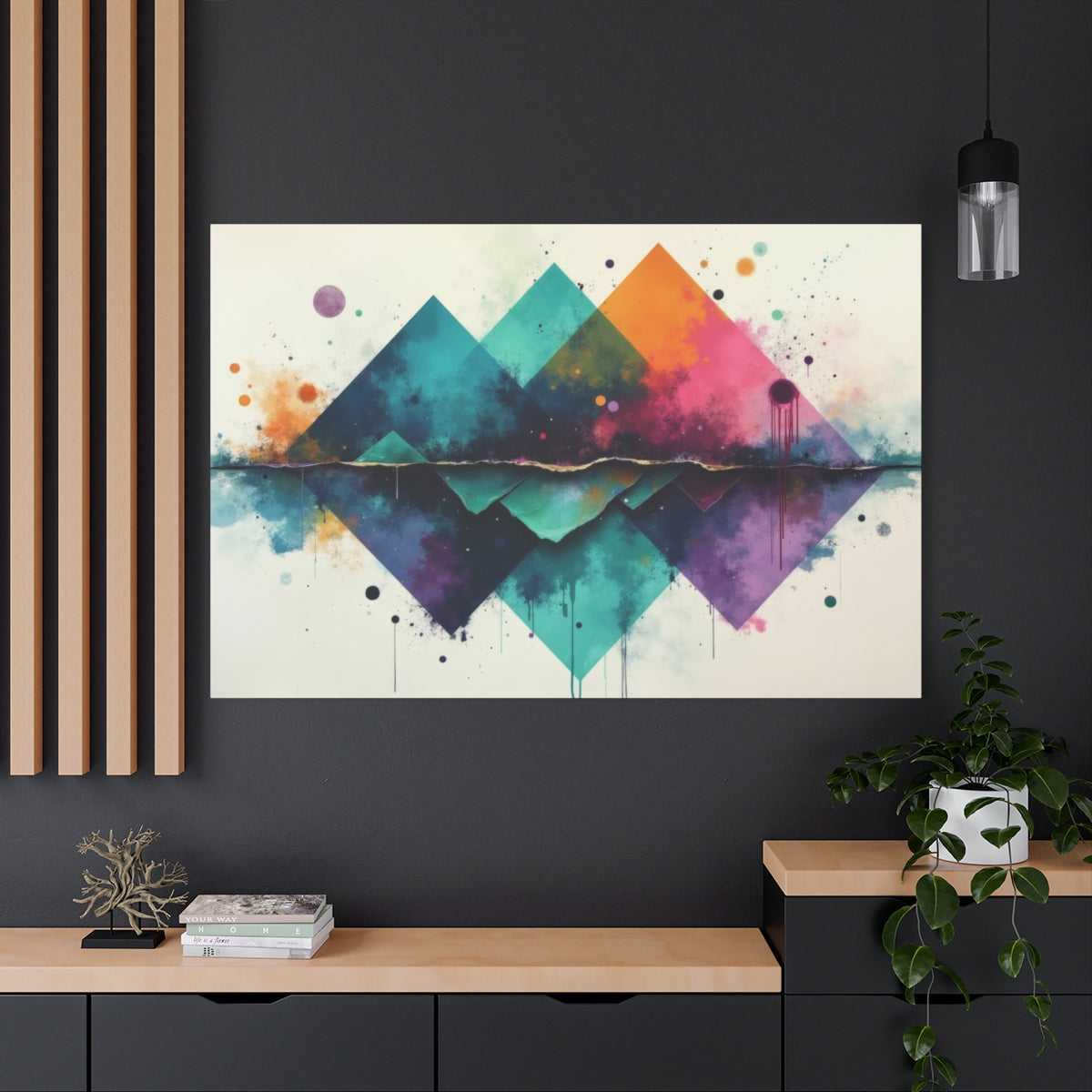 Vibrant Geometric Reflections