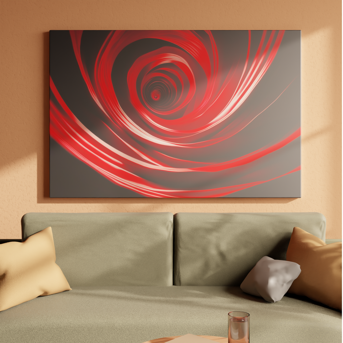 Swirling Crimson Vortex