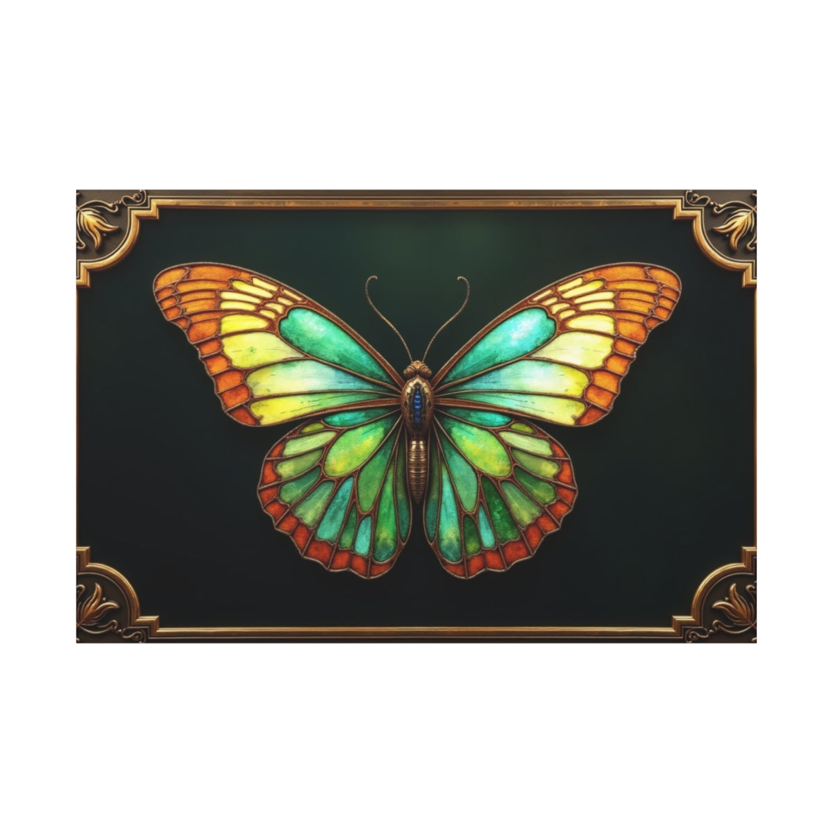 Ethereal Butterfly in Stained Glass