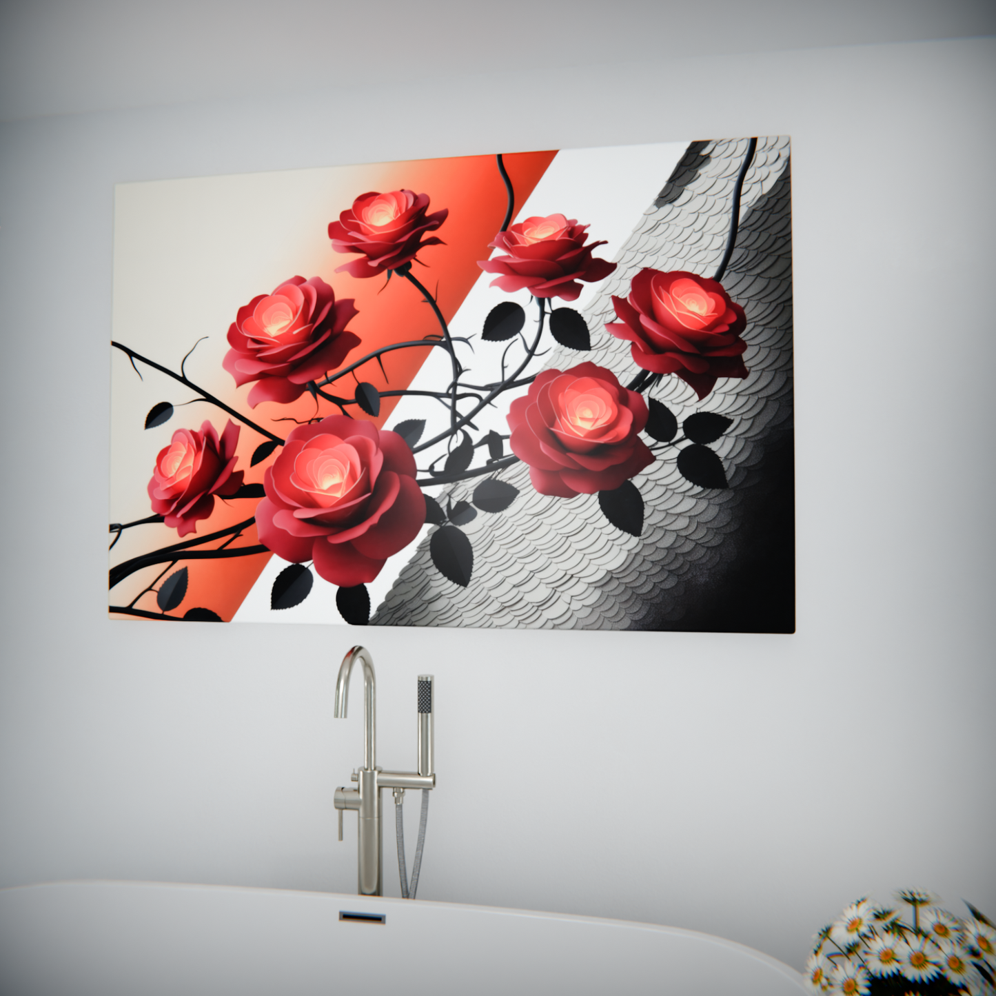 Crimson Blooms Against the Shadows